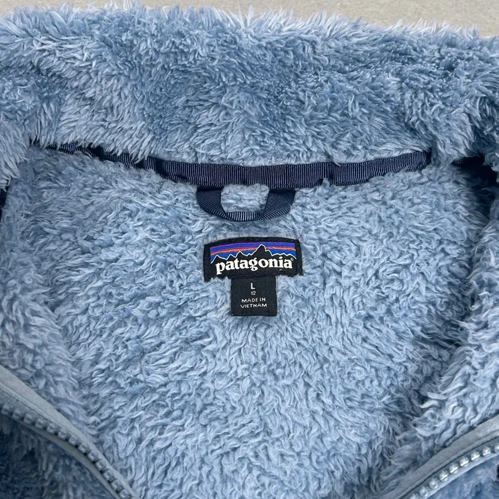 Patagonia Girls Los Gatos 1/4 Zip Fleece Pullover Blue 65495 Size L 12